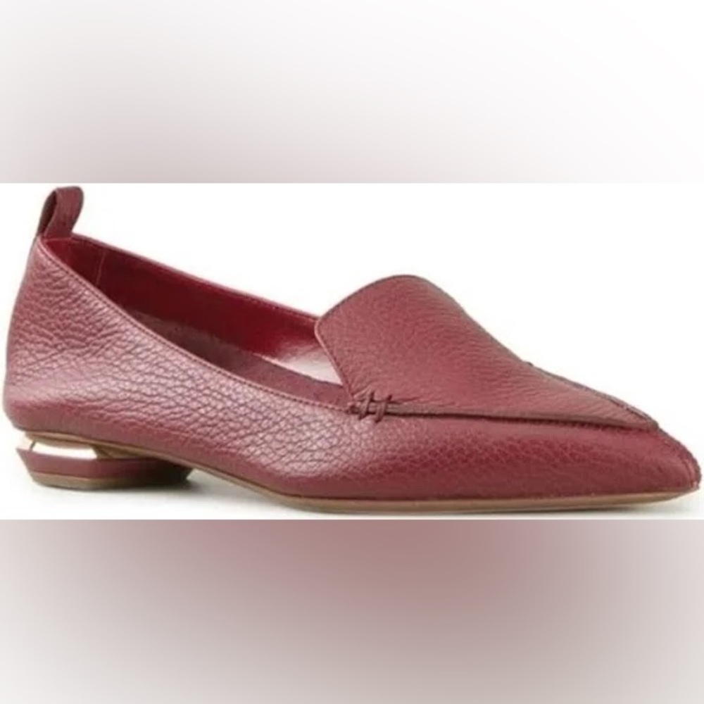 Nicholas Kirkwood Beya Leather Loafer in burgundy size39